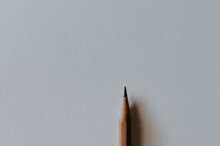 Blank page and pencil
